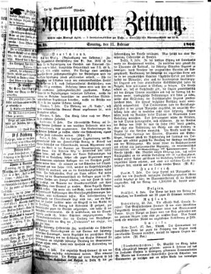 Neustadter Zeitung Sonntag 11. Februar 1866