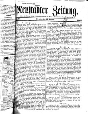 Neustadter Zeitung Dienstag 13. Februar 1866