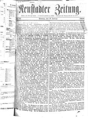 Neustadter Zeitung Sonntag 18. Februar 1866