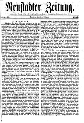 Neustadter Zeitung Samstag 24. Februar 1866