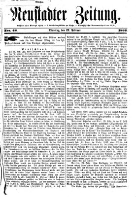 Neustadter Zeitung Dienstag 27. Februar 1866