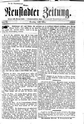 Neustadter Zeitung Sonntag 25. März 1866