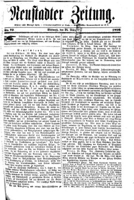 Neustadter Zeitung Mittwoch 28. März 1866