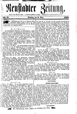 Neustadter Zeitung Samstag 31. März 1866