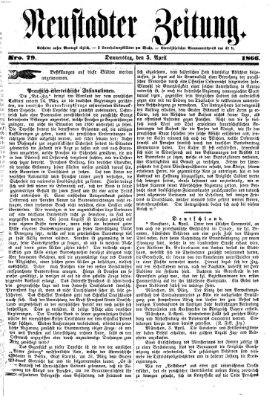 Neustadter Zeitung Donnerstag 5. April 1866