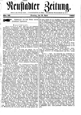 Neustadter Zeitung Dienstag 10. April 1866