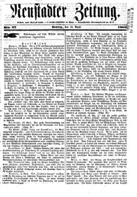 Neustadter Zeitung Samstag 14. April 1866