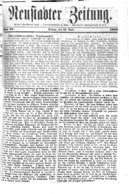 Neustadter Zeitung Freitag 20. April 1866