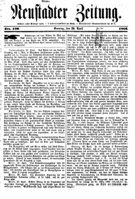 Neustadter Zeitung Sonntag 29. April 1866