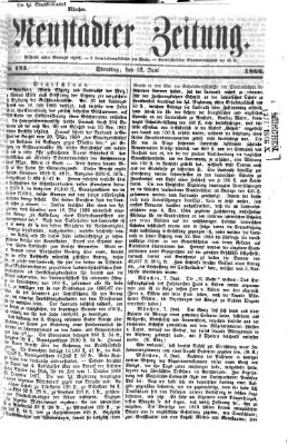 Neustadter Zeitung Dienstag 12. Juni 1866