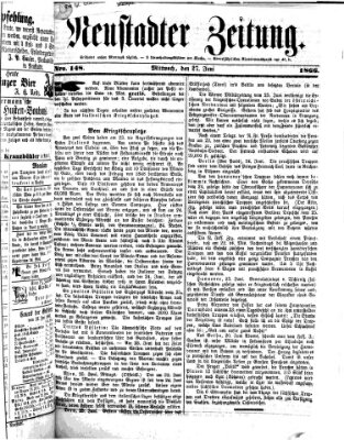 Neustadter Zeitung Mittwoch 27. Juni 1866