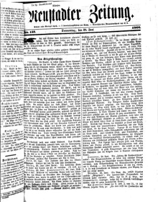 Neustadter Zeitung Donnerstag 28. Juni 1866