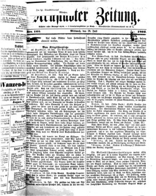 Neustadter Zeitung Mittwoch 18. Juli 1866