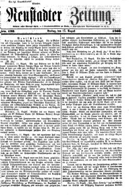 Neustadter Zeitung Freitag 17. August 1866