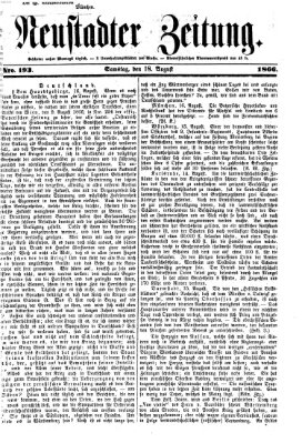 Neustadter Zeitung Samstag 18. August 1866