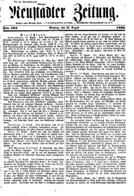 Neustadter Zeitung Sonntag 19. August 1866
