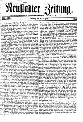 Neustadter Zeitung Dienstag 21. August 1866