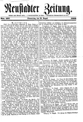 Neustadter Zeitung Donnerstag 23. August 1866