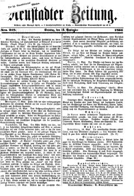 Neustadter Zeitung Sonntag 16. September 1866