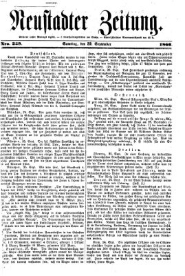 Neustadter Zeitung Samstag 29. September 1866