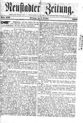 Neustadter Zeitung Mittwoch 3. Oktober 1866