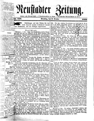 Neustadter Zeitung Dienstag 9. Oktober 1866