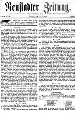 Neustadter Zeitung Freitag 12. Oktober 1866