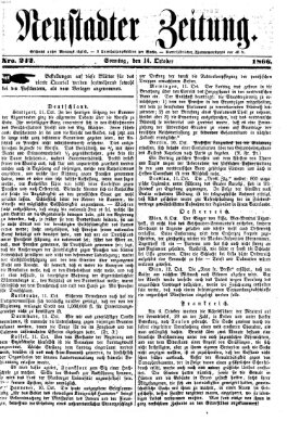 Neustadter Zeitung Sonntag 14. Oktober 1866