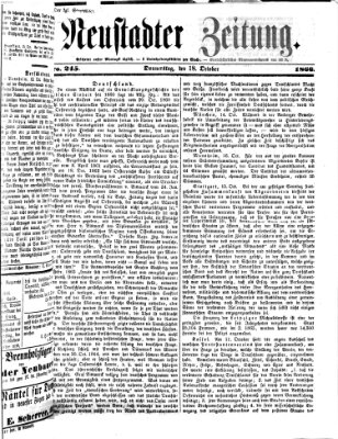 Neustadter Zeitung Donnerstag 18. Oktober 1866