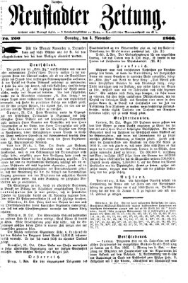 Neustadter Zeitung Sonntag 4. November 1866