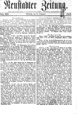 Neustadter Zeitung Mittwoch 14. November 1866