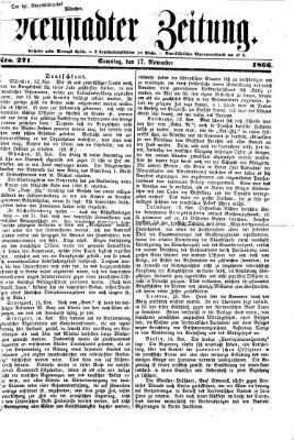 Neustadter Zeitung Samstag 17. November 1866