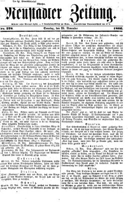 Neustadter Zeitung Sonntag 25. November 1866