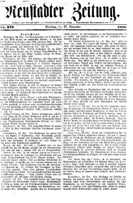 Neustadter Zeitung Dienstag 27. November 1866