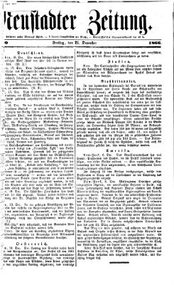 Neustadter Zeitung Freitag 21. Dezember 1866