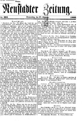 Neustadter Zeitung Donnerstag 27. Dezember 1866