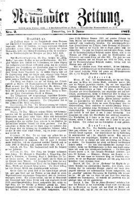 Neustadter Zeitung Donnerstag 3. Januar 1867