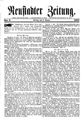 Neustadter Zeitung Freitag 4. Januar 1867