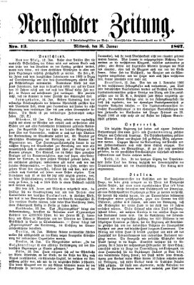 Neustadter Zeitung Mittwoch 16. Januar 1867