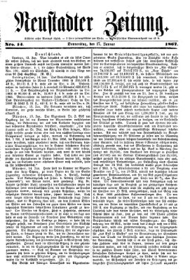 Neustadter Zeitung Donnerstag 17. Januar 1867