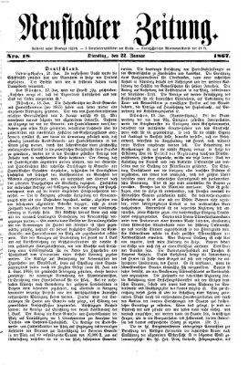 Neustadter Zeitung Dienstag 22. Januar 1867