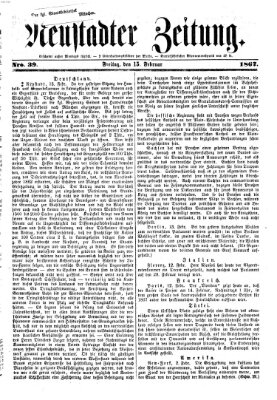 Neustadter Zeitung Freitag 15. Februar 1867