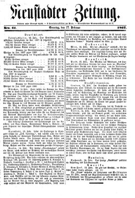 Neustadter Zeitung Sonntag 17. Februar 1867