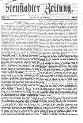 Neustadter Zeitung Dienstag 19. Februar 1867