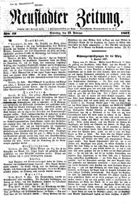 Neustadter Zeitung Samstag 23. Februar 1867