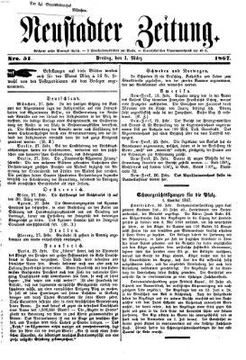 Neustadter Zeitung Freitag 1. März 1867