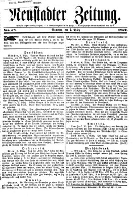 Neustadter Zeitung Samstag 9. März 1867