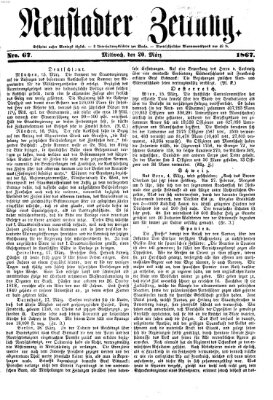 Neustadter Zeitung Mittwoch 20. März 1867