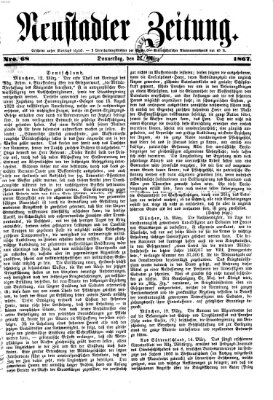 Neustadter Zeitung Donnerstag 21. März 1867