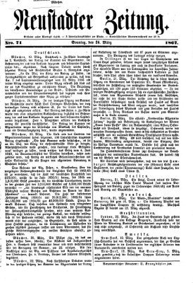 Neustadter Zeitung Sonntag 24. März 1867